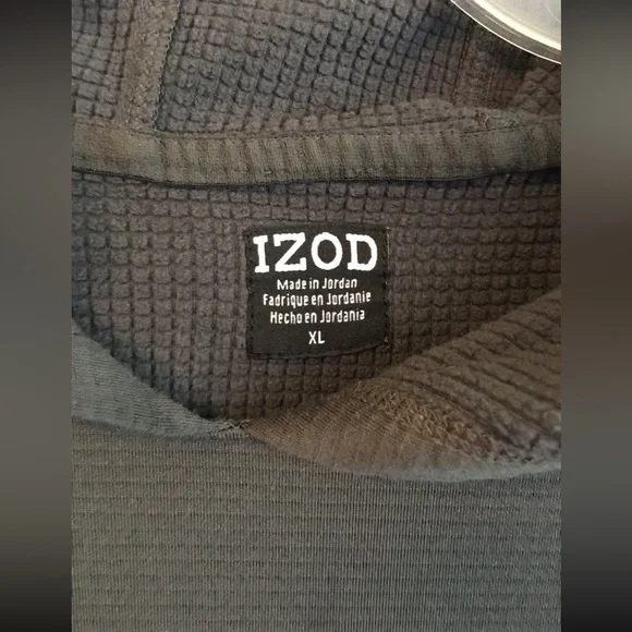 Izod Charcoal Gray Hoodie Size XL - Picture 3 of 8